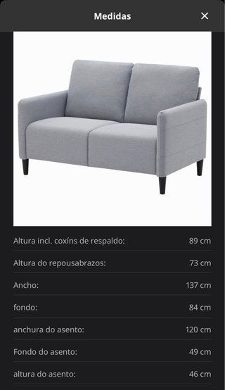 Sofá 2 plazas Ikea Angersby gris
