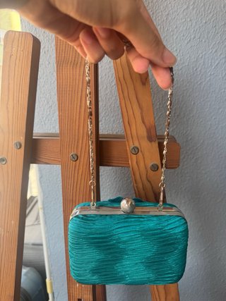 Bolso de fiesta verde esmeralda vintage
