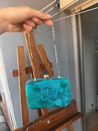 Bolso de fiesta verde esmeralda vintage