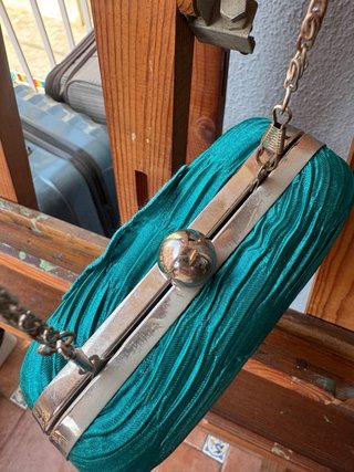 Bolso de fiesta verde esmeralda vintage