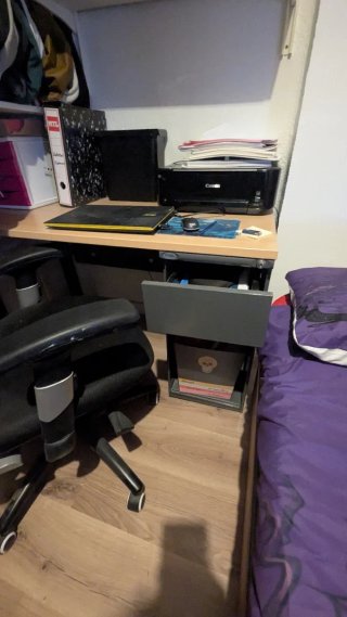 Escritorio de oficina madera y metal
