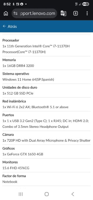 Portátil Lenovo Gaming como nuevo, Garantia!!!