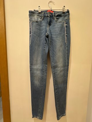 Pantalones Vaqueros Guess Azules con Detalles
