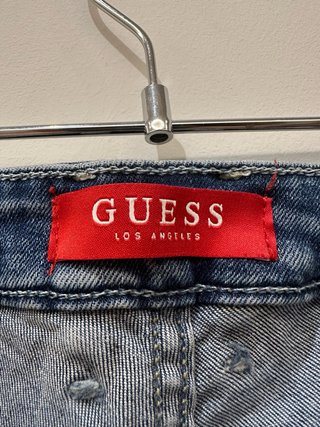 Pantalones Vaqueros Guess Azules con Detalles