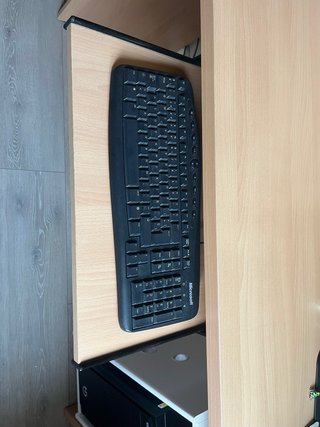 URGE Escritorio de 180 cm blanco y madera