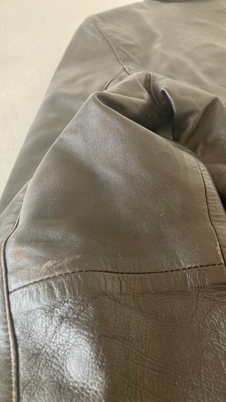 Americana Zara Piel Marrón Talla XL