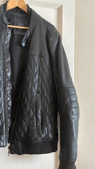 Cazadora Piel Negra Hombre Bershka