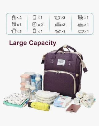 Mochila cambiador bebé púrpura