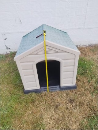 Caseta Perro Plástico Beige y Verde
