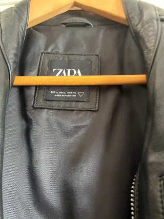 Cazadora Piel Negra Hombre