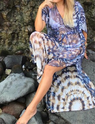 Túnica net Estampada Ligera Verano