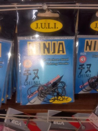 Anzuelos Ninja Chinu J.U.L.I. Varios Números