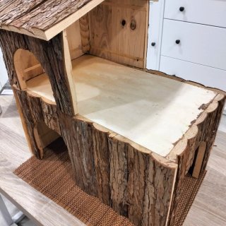 Caseta madera natural roedores