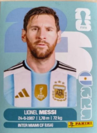 Cromo Messi Mundial 2026