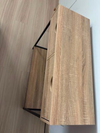 Mesa consola con 2 cajones y estante