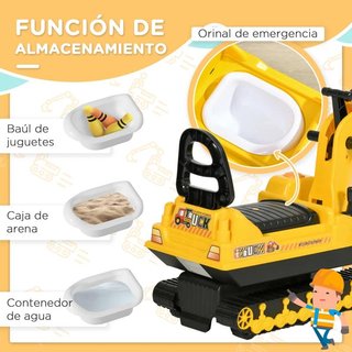 Excavadora Correpasillos Infantil con Almacenaje