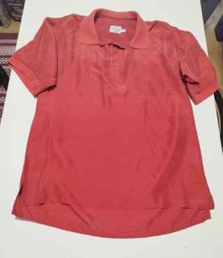 Casacca camicia polo Les Copains seta rossa
