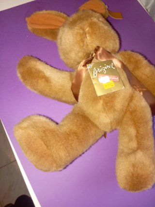 Peluche Conejo Vintage Marrón Suave