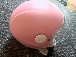 Casco CGM rosa mate infantil