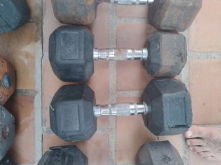 Mancuernas Hexagonales para Gimnasio