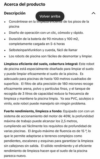 Robot Limpiafondos EVERCROSS Piscina