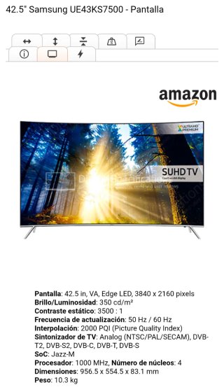 Samsung Smart TV Curva Negra led