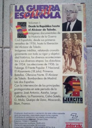 Lote VHS Historia de España