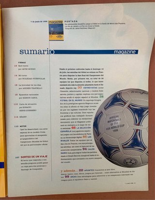 Revista La Vanguardia Mundial de Fútbol 1998