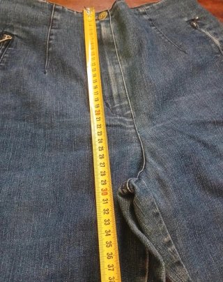 Jeans donna vita alta con zip
