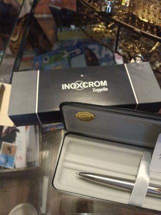 Bolígrafo Inoxcrom Zeppelin Baño Oro 23K