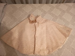 Capa Fallera Infantil Beige y Dorada(4 a 8 años).