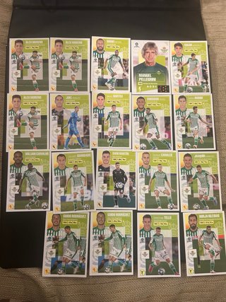 Lote cromos del Betis de varias temporadas