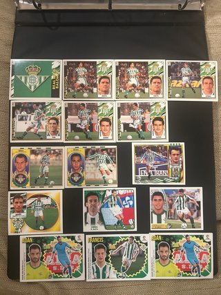 Lote cromos del Betis de varias temporadas
