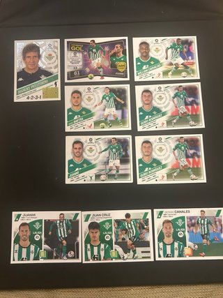 Lote cromos del Betis de varias temporadas