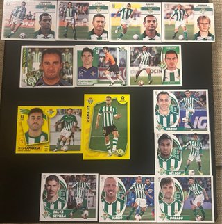 Lote cromos del Betis de varias temporadas
