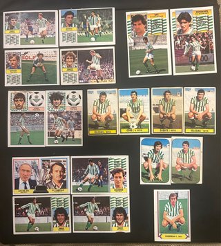 Lote cromos del Betis de varias temporadas