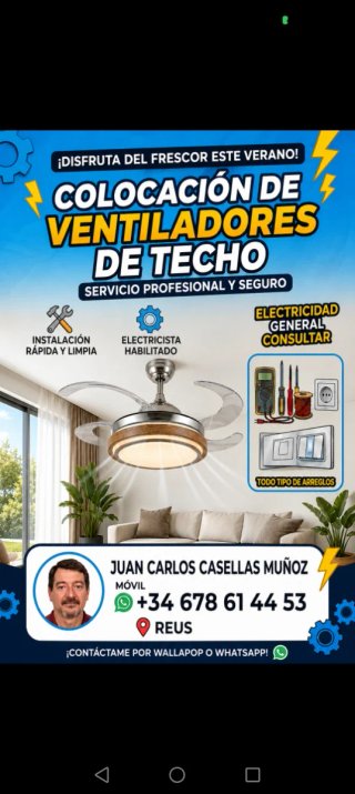 Colocación de ventiladores de techo