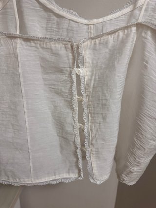 Top blanco hilo seda