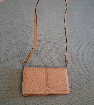 Bolso de mano avestruz vintage años 70