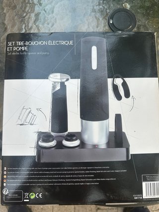 Set Eléctrico Sacacorchos y Bomba Vino