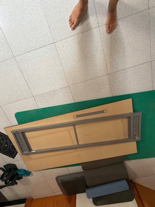 Mesa de escritorio madera y metal