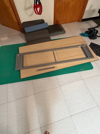 Mesa de escritorio madera y metal