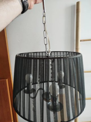 Lámpara de techo tela y metal