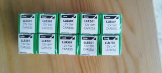 10 Bombillas Lucas LLB501 12V 5W Capless