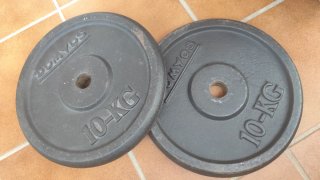 Discos de Pesas 10 kg (DOMYOS)