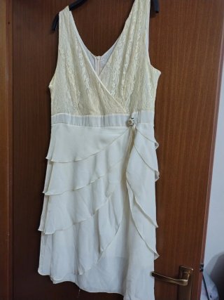 Vestito da cerimonia pizzo e balze