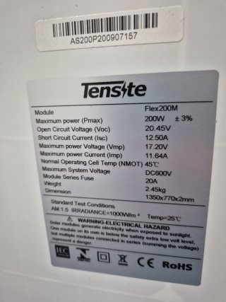 Painel Solar Semiflexível 200W