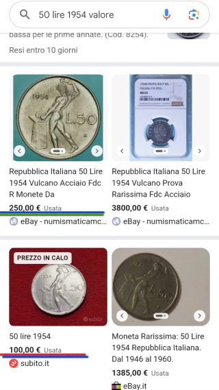 Vendo una banconota da 1000 lire con monete varie