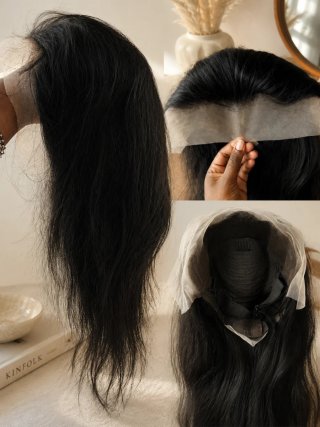 Peluca pelo natural negra