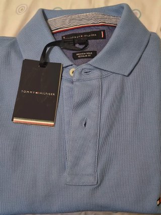 Polo Tommy Hilfiger M Manga Corta Azul